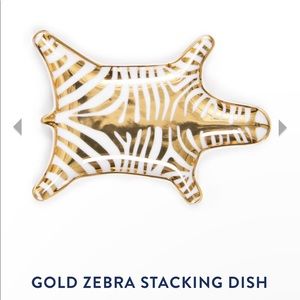 Jonathan Adler Gold Zebra Dish / Tray